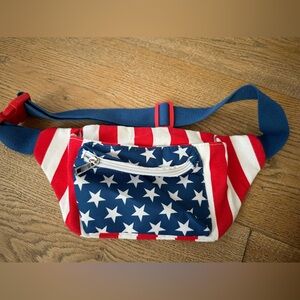 Patriotic Fanny Pack with Stars and Stripes